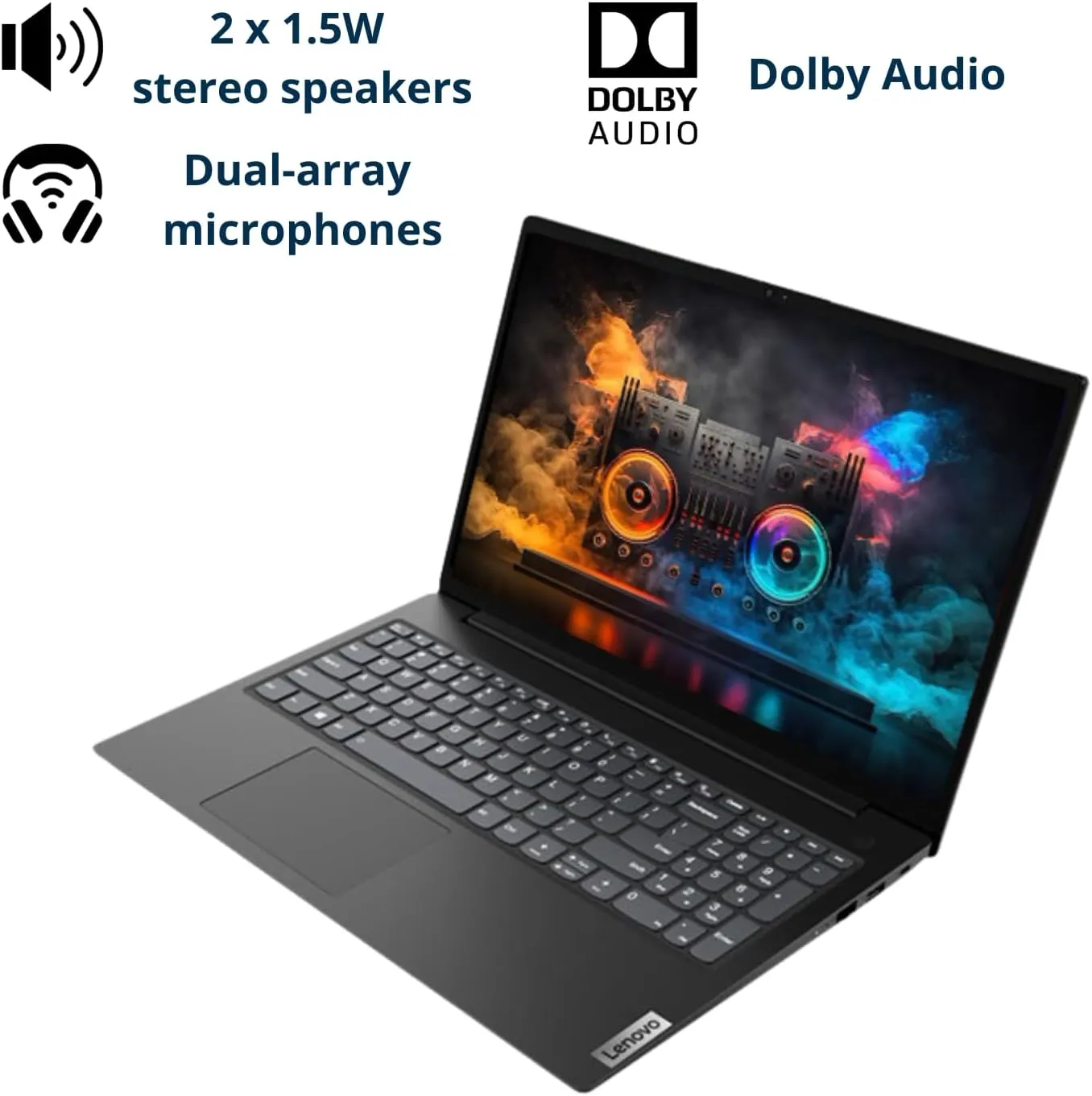 Lenovo V15 Laptop, 15.6" FHD Display, AMD Ryzen 5 5500U Hexa-core Processor (Beat i7-1065G7), 16GB RAM, 2TB SSD, RJ-45, Numeric Keypad, Wi-Fi, Windows 11 Pro, Black, Additional 1 Yr ADP