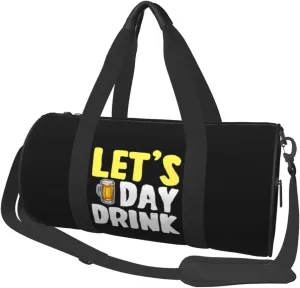Let'S Day Drink Duffel Bag Gym Bag Travel Sports Tote Large Foldable Beach Swim Yoga4