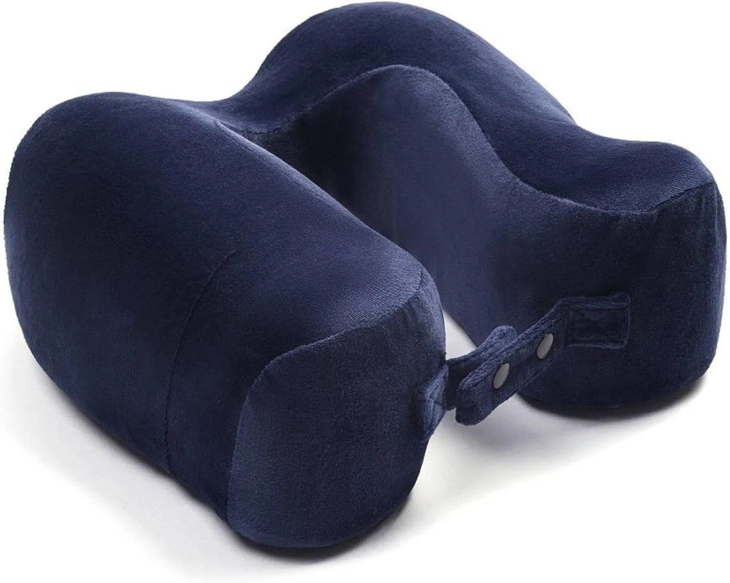 Lewis N. Clark Contoured Memory Foam Hexform Travel Cervical Neck Pillow for Shoulder & Neck Pain, Airplane, Camping, Kids & Adults, Standard, Navy