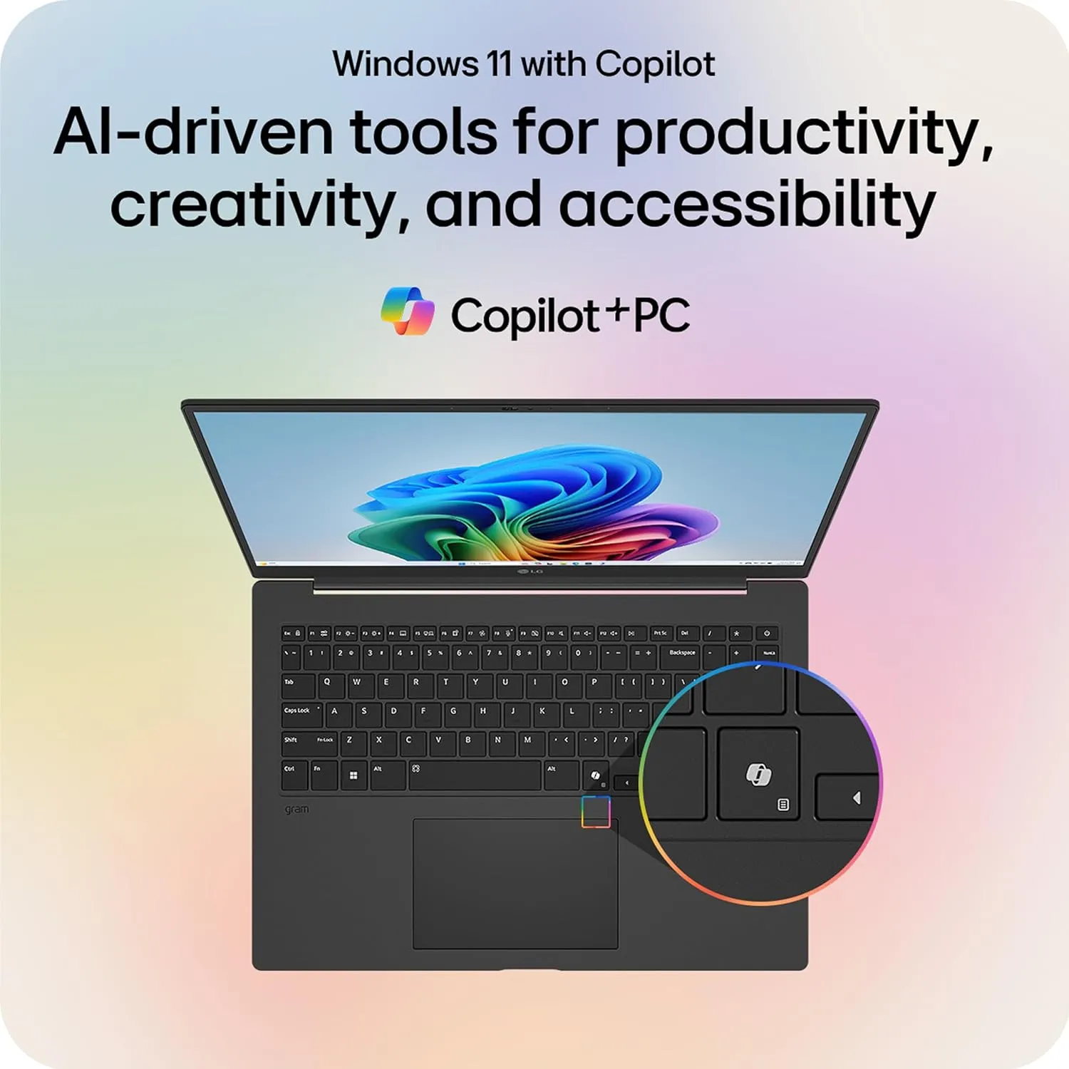 LG gram 17-inch Lightweight Laptop Computer, Intel Evo Edition Powered by Intel Core Ultra7 255H Processor, Copilot  Windows 11 Home, 16GB RAM, 2TB SSD - Obsidian Black