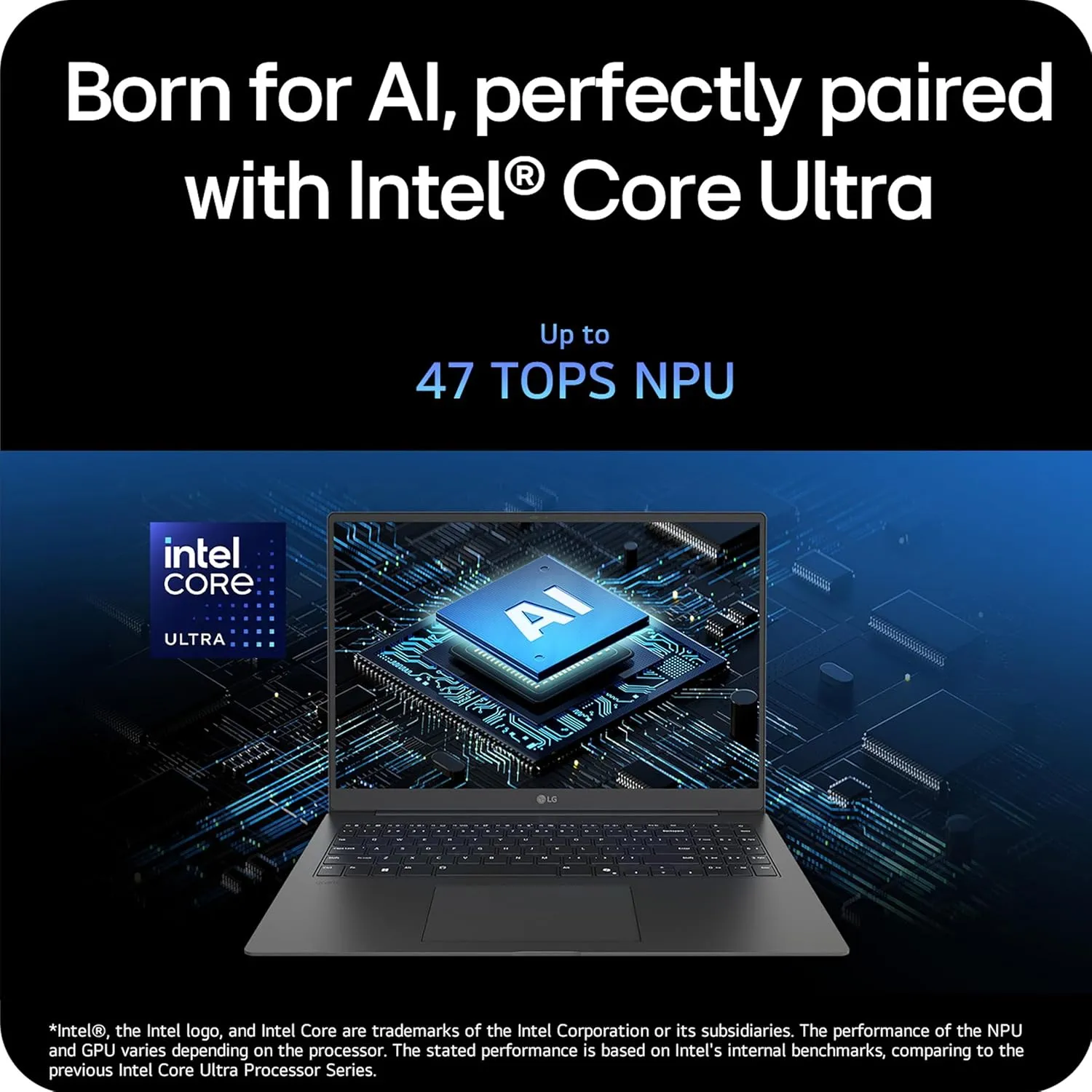 LG gram 17-inch Lightweight Laptop Computer, Intel Evo Edition Powered by Intel Core Ultra7 255H Processor, Copilot  Windows 11 Home, 16GB RAM, 2TB SSD - Obsidian Black