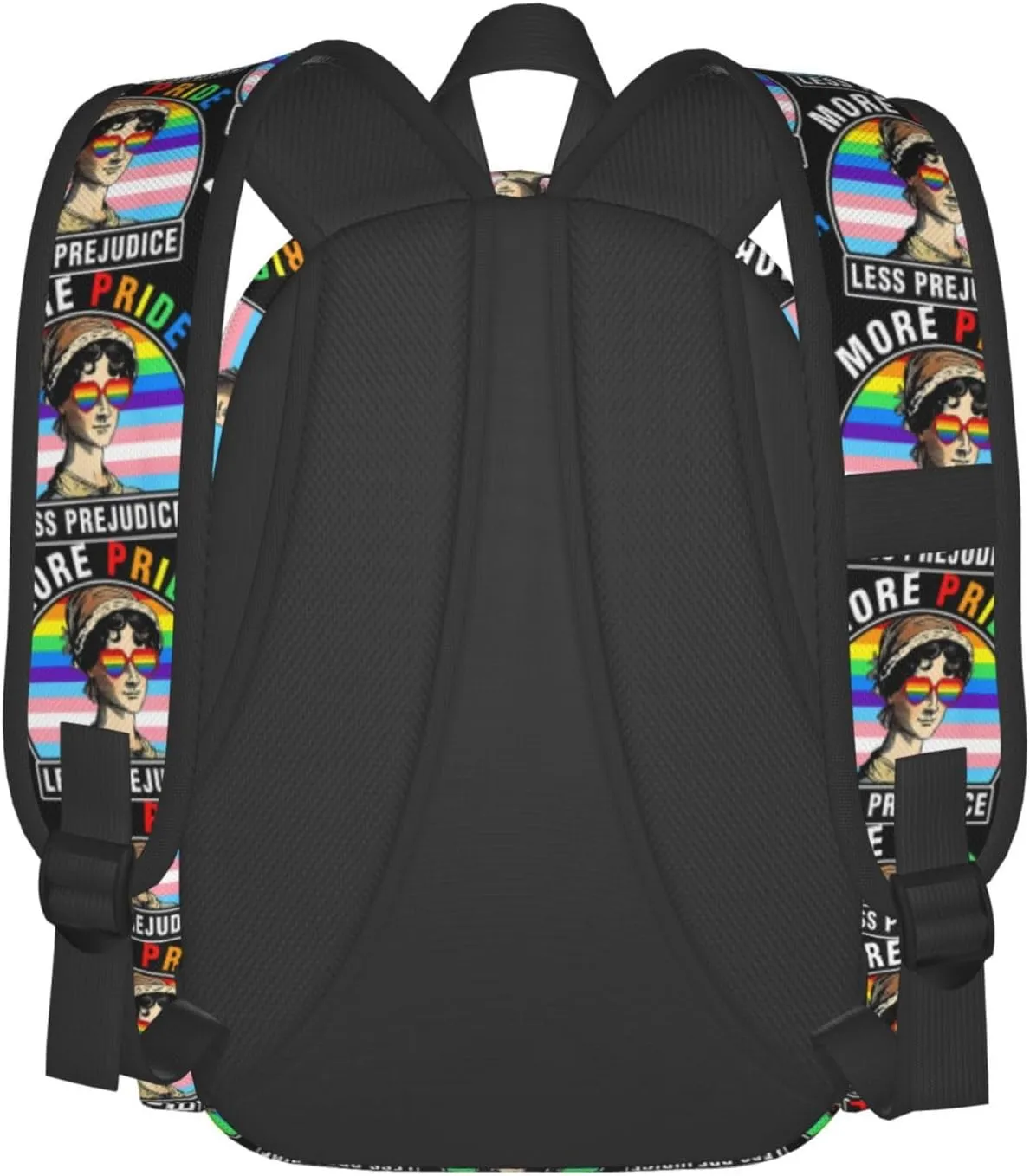 Lgbt Pride Rainbow Gay More Pride Less Prejudice Laptop Backpack Shoulder Bag Laptop Pack Travel Backpacks Commuter Back Pack Casual Daypack Bags With Side Pockets