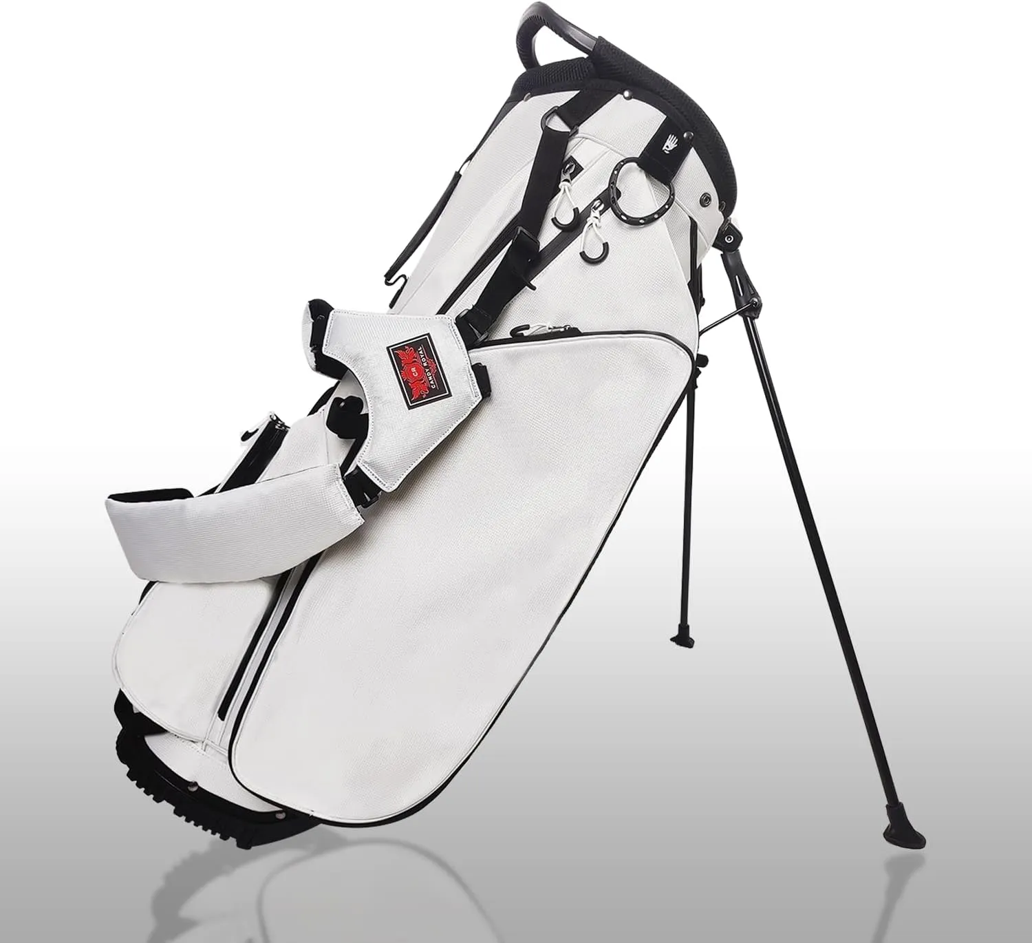 Lightweight Golf Stand Bag with 14 Way Full-Length Dividers, 7 Zippered Pockets and Rain Cover, with Handles and Dual Strap