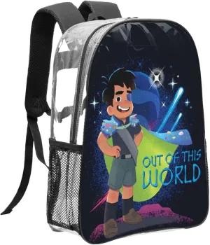 Lightweight Transparent Backpack Novel Out Elio Of This World Backpacks Unisex Casual Elementary Laptop Bag Fashion Primary Daypacks Bookbag