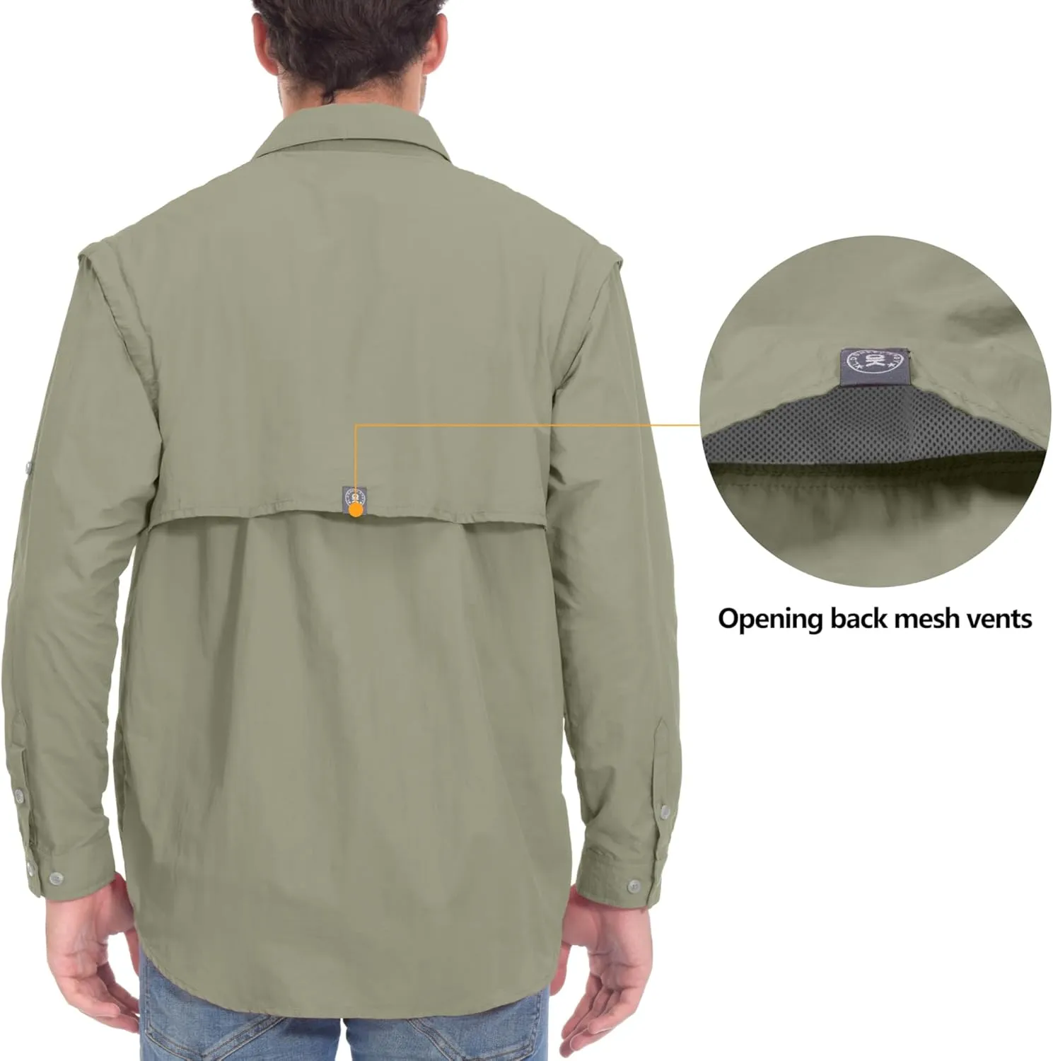 Little Donkey Andy Men's UPF 50  UV Protection Shirt, Short Sleeve Fishing Shirt, Breathable and Fast Dry