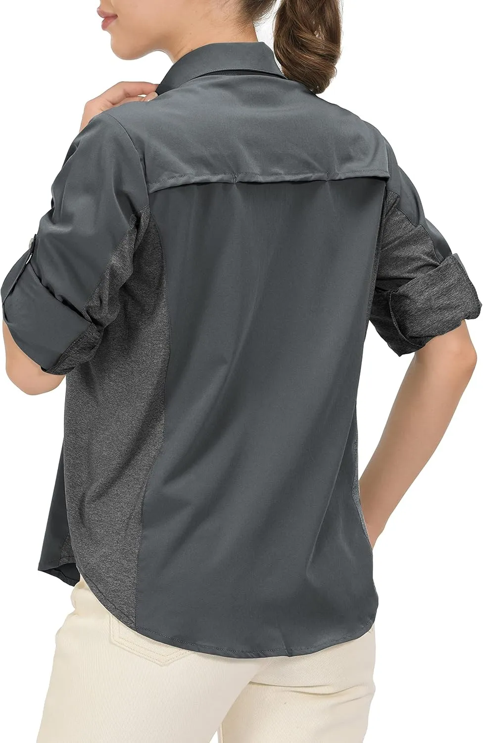 Little Donkey Andy Women's Stretch Quick Dry UPF50  Long Sleeve Shirt for Hiking, Travel, Camping