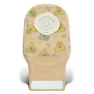 Little Ones® One-Piece Stomahesive® Skin Barrier, Cut-to-Fit Stoma Opening 5/16" - 2" (8mm - 50mm), Drainable Pouch, Transparent 6" (15.2cm), Tail Clip - Box of 15