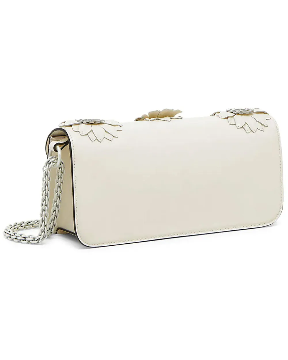 Loco Flower Applique Shoulder Bag in Ivory