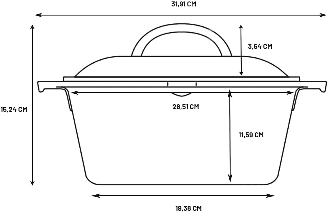 Lodge L8DOL3 Cast Iron Dutch Oven with Dual Handles, Pre-Seasoned, 5-Quart