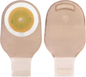 LotFancy Colostomy Bags, 10Pcs One Piece Drainable Pouches with Hook and Loop Closure for Ostomy Colostomy Ileostomy Stoma Care, Cut-to-Fit (Max 64mm), Ostomy Supplies