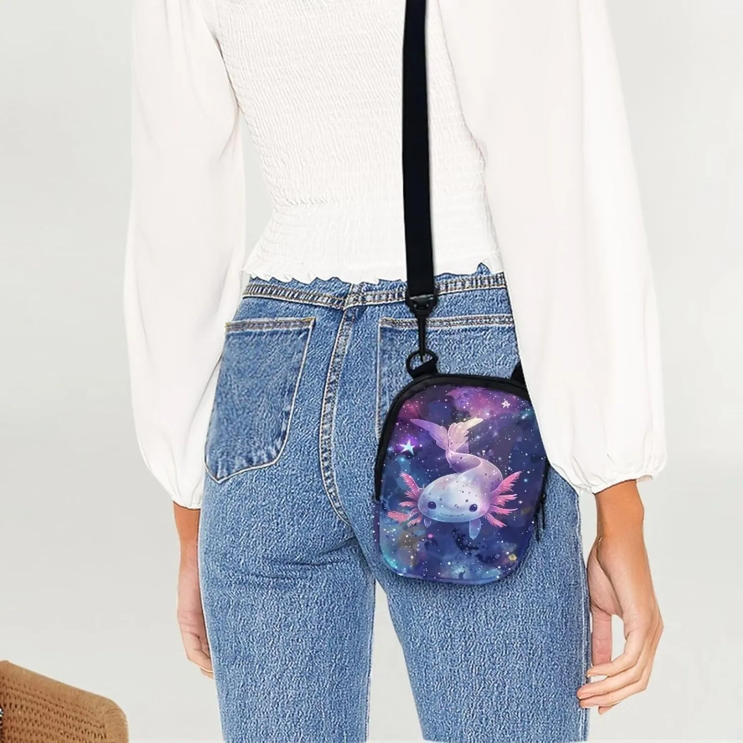 Lotusorchid Small Message Bag Women Shoulder Bag with Adjustable Staps, Sling Phone Bag Crossbody Satchel Purse Wallet