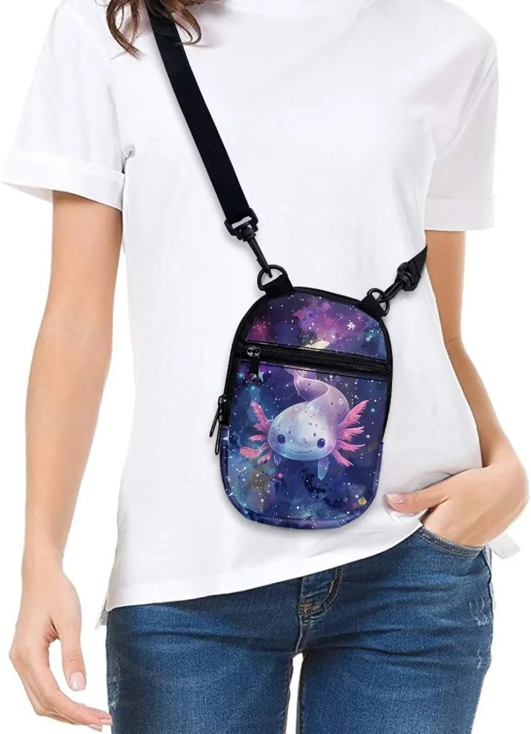 Lotusorchid Small Message Bag Women Shoulder Bag with Adjustable Staps, Sling Phone Bag Crossbody Satchel Purse Wallet
