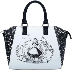 Loungefly Disney Alice In Wonderland Black & White Satchel Bag BLACK NONE