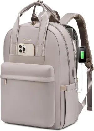LOVEVOOK Laptop Backpack for Women, 17 Inch Travel Laptop Bag with USB Port, Waterproof Computer Backpack Purse for Work Teacher Nurse, Durable Casual Daypack