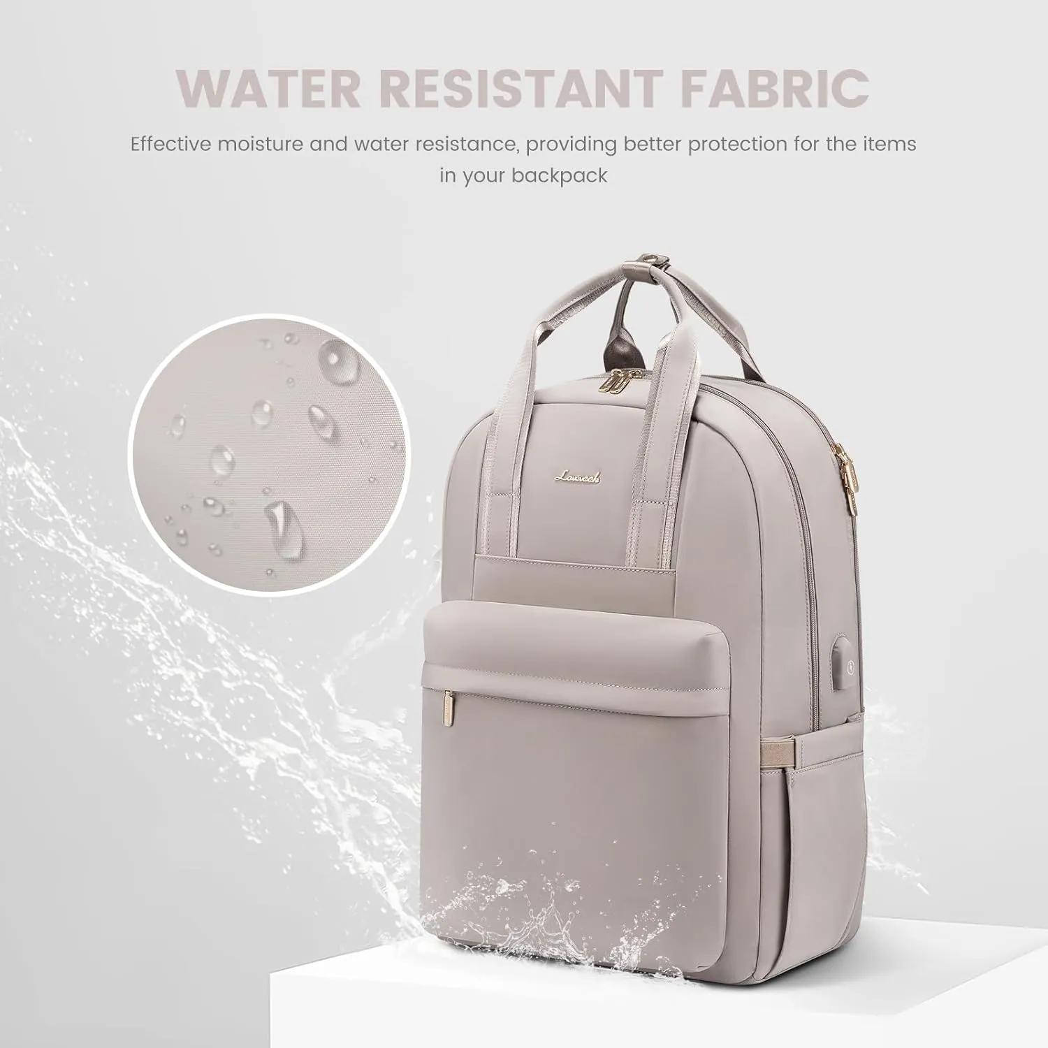 LOVEVOOK Laptop Backpack for Women, 17 Inch Travel Laptop Bag with USB Port, Waterproof Computer Backpack Purse for Work Teacher Nurse, Durable Casual Daypack