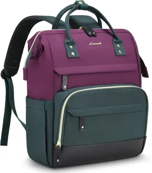 LOVEVOOK Laptop Backpack for Women, 17 Inch Work Business Backpacks Purse with USB Port, Large Capacity Nurse Bag College Bookbag for School, Waterproof Casual Daypack for Travel