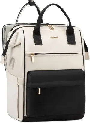 LOVEVOOK Laptop Backpack for Women, 17 Inch Work Teacher Nurse Bag with Laptop Compartment, Large Capacity Business Computer Backpack Purse with USB Port, Stylish Casual Daypack for Travel