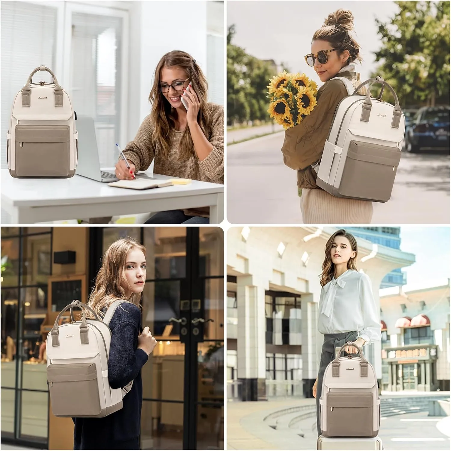 LOVEVOOK Laptop Backpack for Women 17.3 Inch,Cute Backpack Laptop Bag with USB Port,Waterproof Travel Backpack Purse Teacher Nurse Bag Fashion Computer Bag for Work