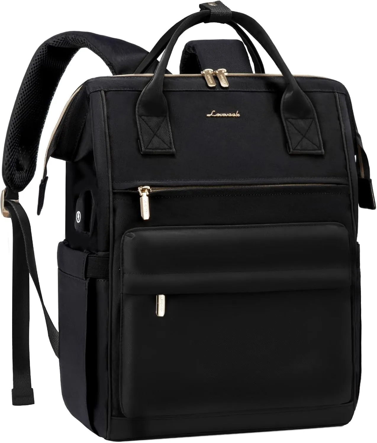 LOVEVOOK Laptop Backpack Purse for Women Waterproof Teacher Nurse Bag, 18 inch Work laptop Bag with USB Port, Business Travel Computer Backpack
