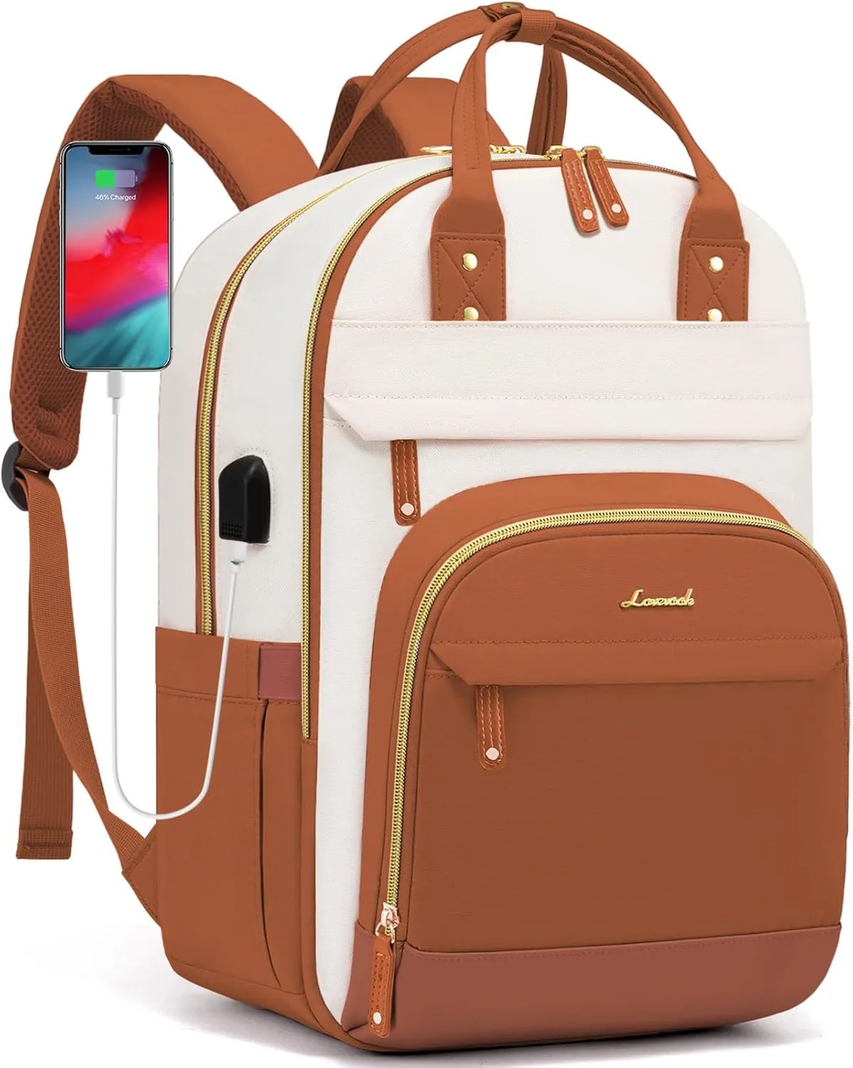 LOVEVOOK Laptop Backpack Women,Large Capacity 15.6 inch Laptop Bag Travel Backpack for Women,Computer Work College Teacher Backpacks with USB Port,Waterproof Personal Item Backpack Casual Daypack
