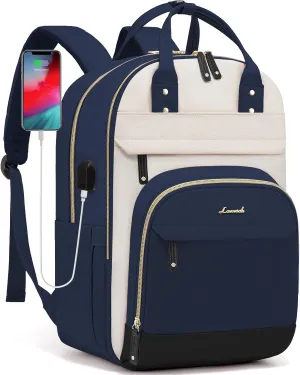 LOVEVOOK Laptop Backpack Women,Large Capacity 15.6 inch Laptop Bag Travel Backpack for Women,Computer Work College Teacher Backpacks with USB Port,Waterproof Personal Item Backpack Casual Daypack