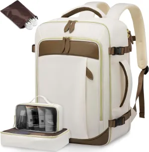 LOVEVOOK Travel Backpack for Women, 40L Carry On Backpack with 3 Packing Cubes,TSA Personal Item Travel Bag Airline Approved, Water Resistant Weekender Overnight Luggage Daypack, Fits 17 Inch Laptop
