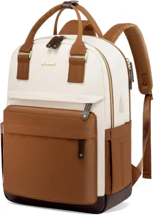 LOVEVOOK Travel Laptop Backpack Women, 15.6 Inch Anti-theft Laptop Bag with USB Port, Fashion Waterproof Computer Backpacks Teacher Nurse Backpack Purse for College Work