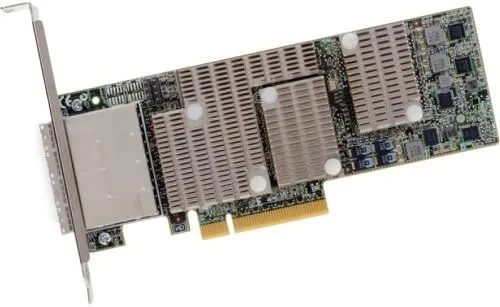 LSI Logic 9206-16E SAS Controller - PCIe 3.0 x8 - 4x SFF-8644 - Supports SAS & SATA - 6GB/s - Compatible with PC & Laptop - Windows, Linux, macOS