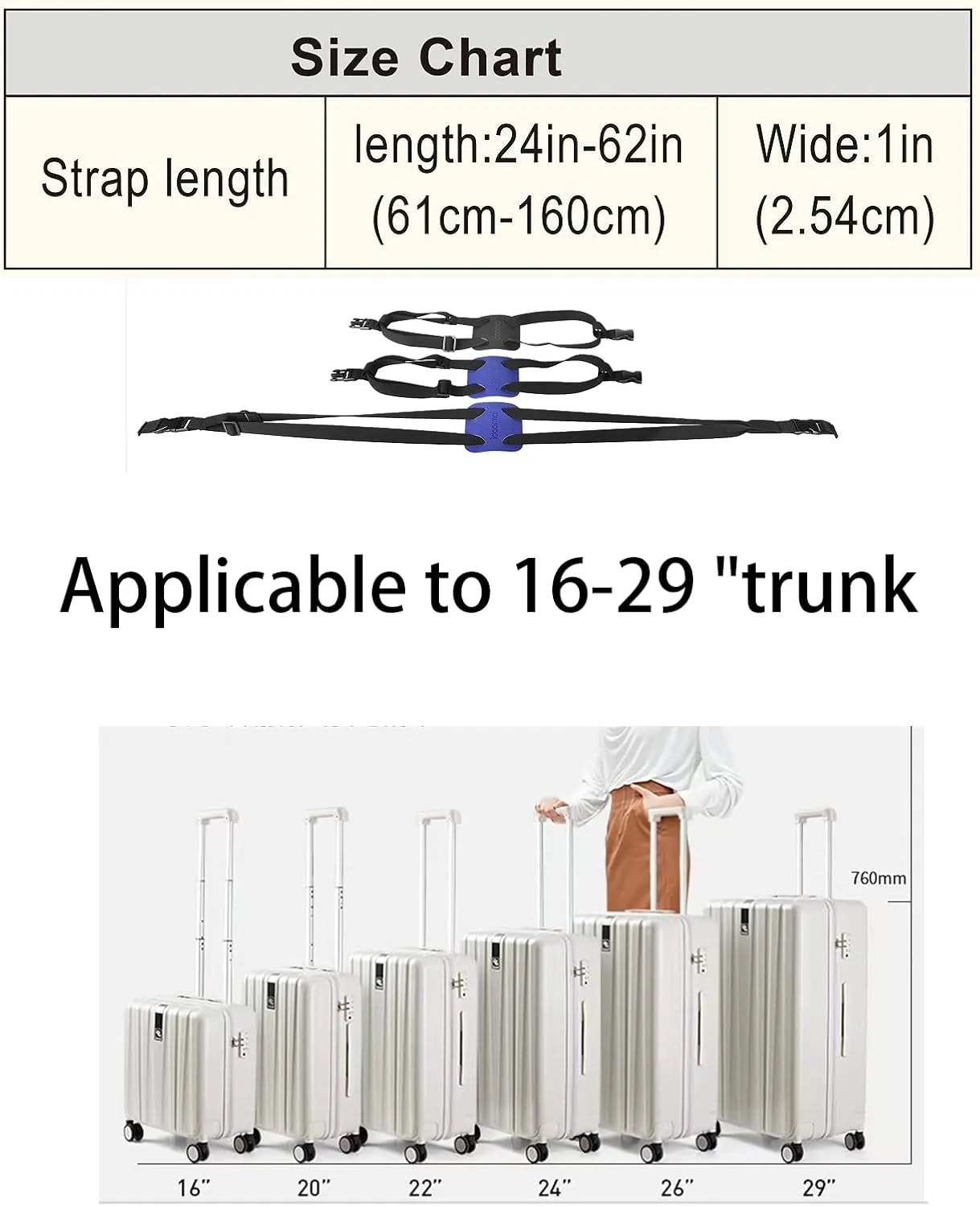 Luggage Bungee Strap，Luggage Straps Bag Bungees for Add a Bag Easy to Travel Suitcase Elastic Strap Belt（2-Pack-Grey）