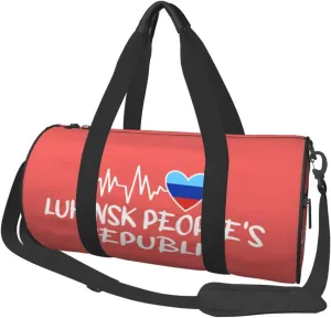 Luhansk People'S Republic Heartbeat Duffel Bag Gym Bag Travel Sports Tote Large Foldable Beach Swim Yoga2