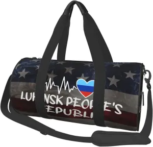 Luhansk People'S Republic Heartbeat Duffel Bag Gym Bag Travel Sports Tote Large Foldable Beach Swim Yoga3