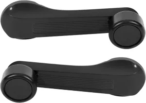 LUJUNTEC Interior Door Handles Window Crank Handle,Front Rear Door Handles Driver Left Passenger Right Side,Replacement for 1989-2000 for Honda for Civic,2pcs Black Handles Replace