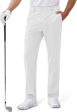 MAGCOMSEN Men's Golf Pants Classic Fit - 30"/32"/34" Stretch Water Resistant Quick Dry Flat Front Dress Pants with 5 Pockets