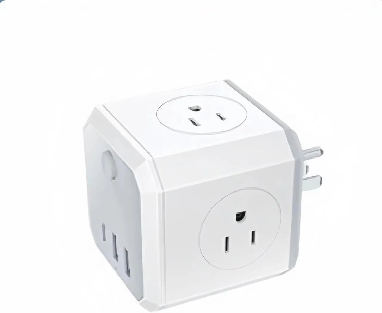 Magic Cube Socket Multi-Function Plug Wireless Direct Wall Extender One Expand to Multiple with Switch with USB Cube Power Socket 4-Outlets 2-USB 1-Type C Applies to Home Office Cruise Ship ，1PCS