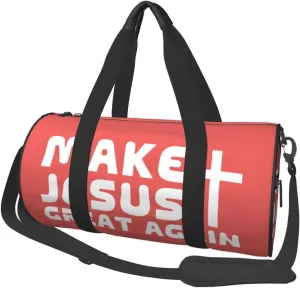 Make Jesus Great Again Duffel Bag Gym Bag Travel Sports Tote Large Foldable Beach Swim Yoga0
