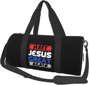 Make Jesus Great Again Duffel Bag Gym Bag Travel Sports Tote Large Foldable Beach Swim Yoga5