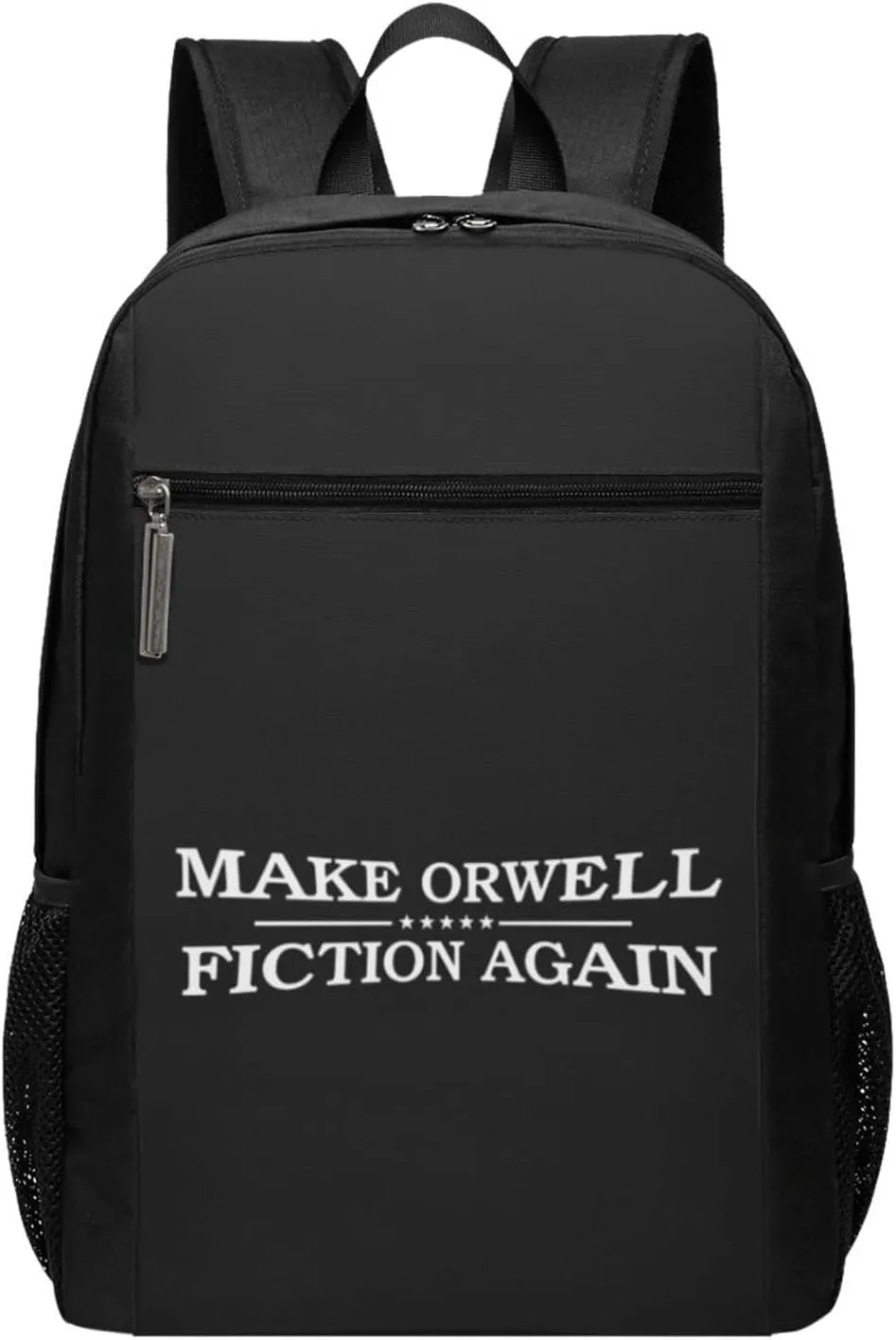 Make Orwell Fiction Again Travel Laptop Backpack, Business Anti Theft Slim Sturdy Laptops Backpacks, College Computer Bag Gift for Men & Women Fits 17 Inch Notebook,Black
