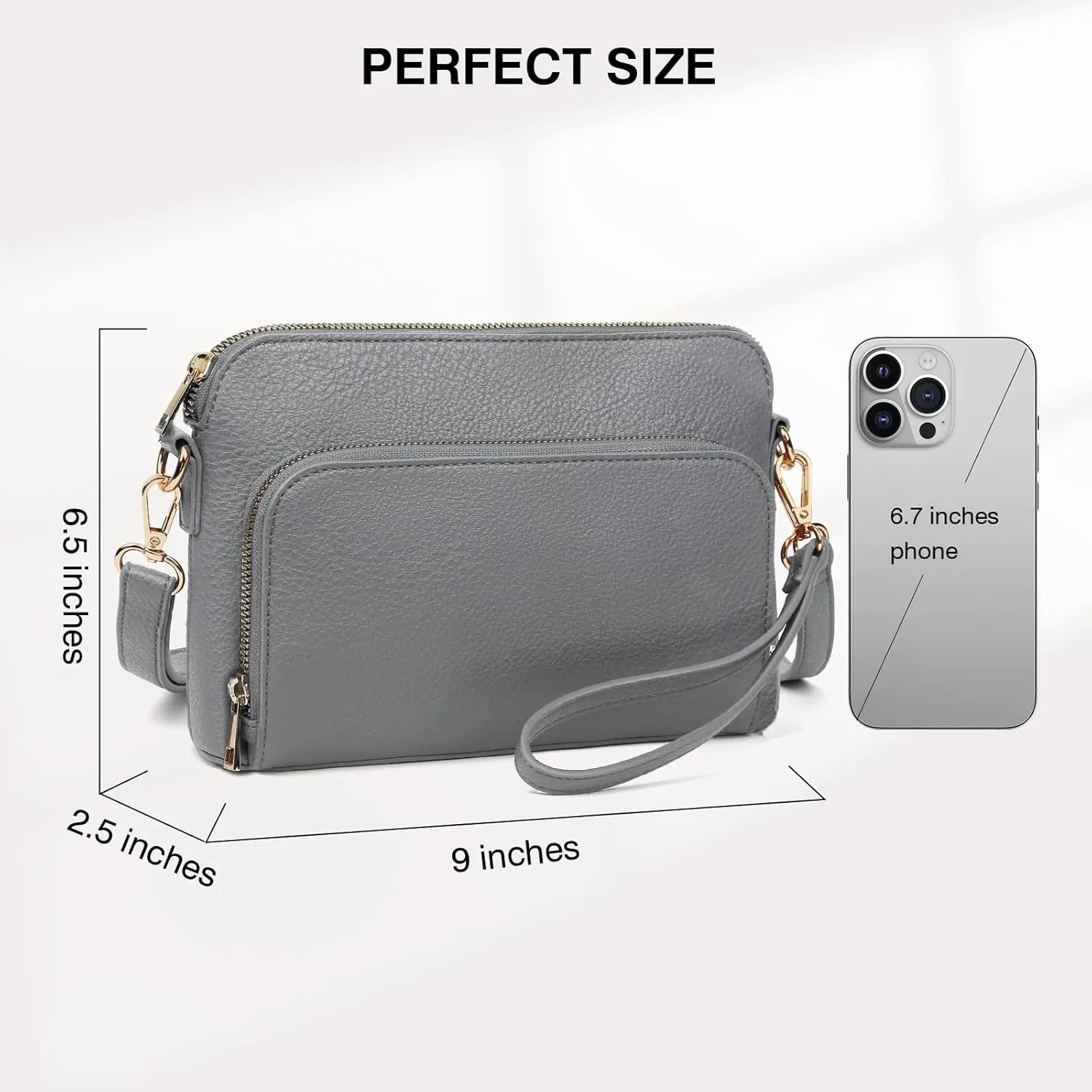 Marvolia Crossbody Bag for Women - PU Leather Shoulder Bag Trendy Small Crossbody Purse Bag for Travel Work Party