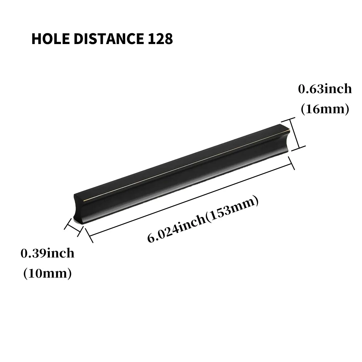 Matte Black Brass Cabinet Handles – Modern Vintage Drawer Pulls with Chamfered Edges