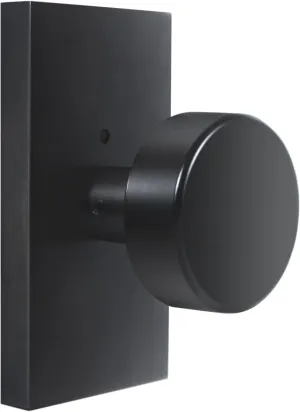 Matte Black Door Knobs Interior with Lock, Modern Privacy Rectangle Door Knob Door Handles for Bathroom Bedroom