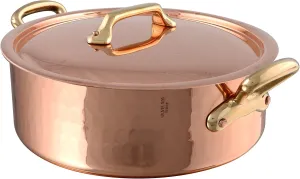 Mauviel 215202 - Copper Hammered Saute Pan with Heavy Bronze Handles -no lid