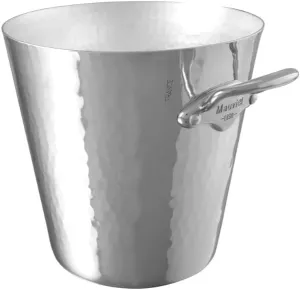 Mauviel M'30 Hammered Aluminum Champagne Bucket with Cast Stainless Steel Handles, 4.9-qt, Made in France