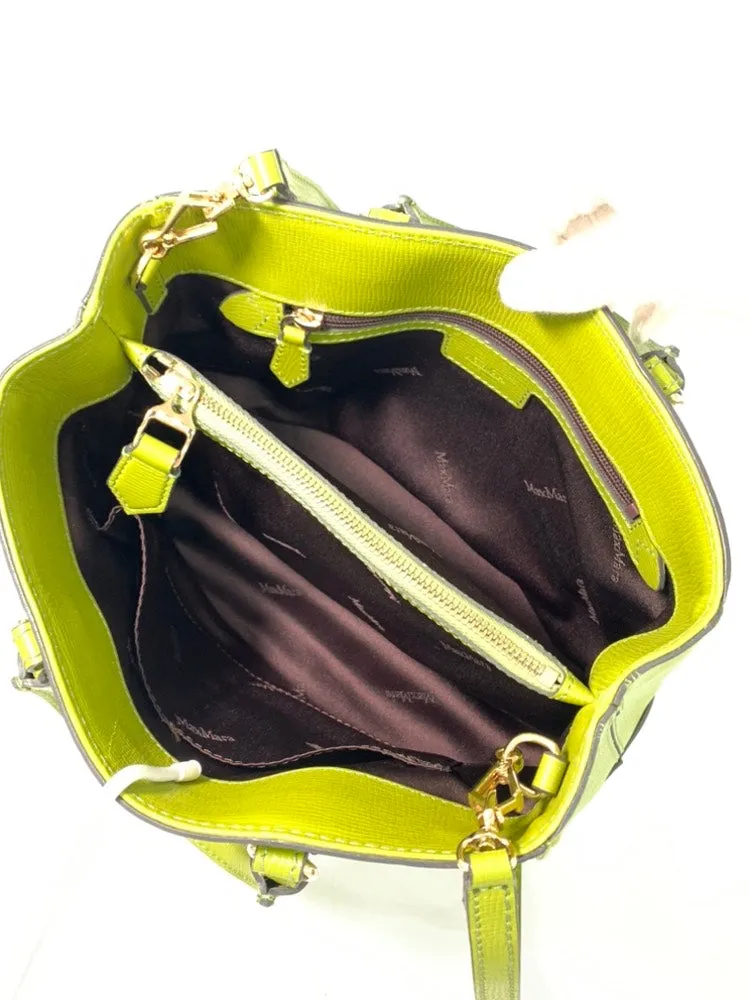 MaxMara 2way Bag Green Leather Satchel