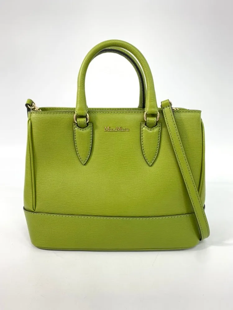 MaxMara 2way Bag Green Leather Satchel