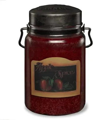 McCall’s Candles | Apple Spice | 26 oz Scented Candle | USA-Poured | Vintage Rustic Jar | Warm Red Apple & Cinnamon Fragrance