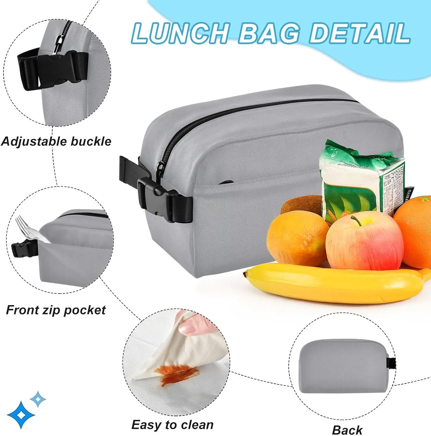 MCHIVER Above Clouds Kids Backpack with Lunch Box Lightweight School Backpack Set for Teens Boys Girls Large Capacity Casual Daypack for Elementary Middle School 18.5""