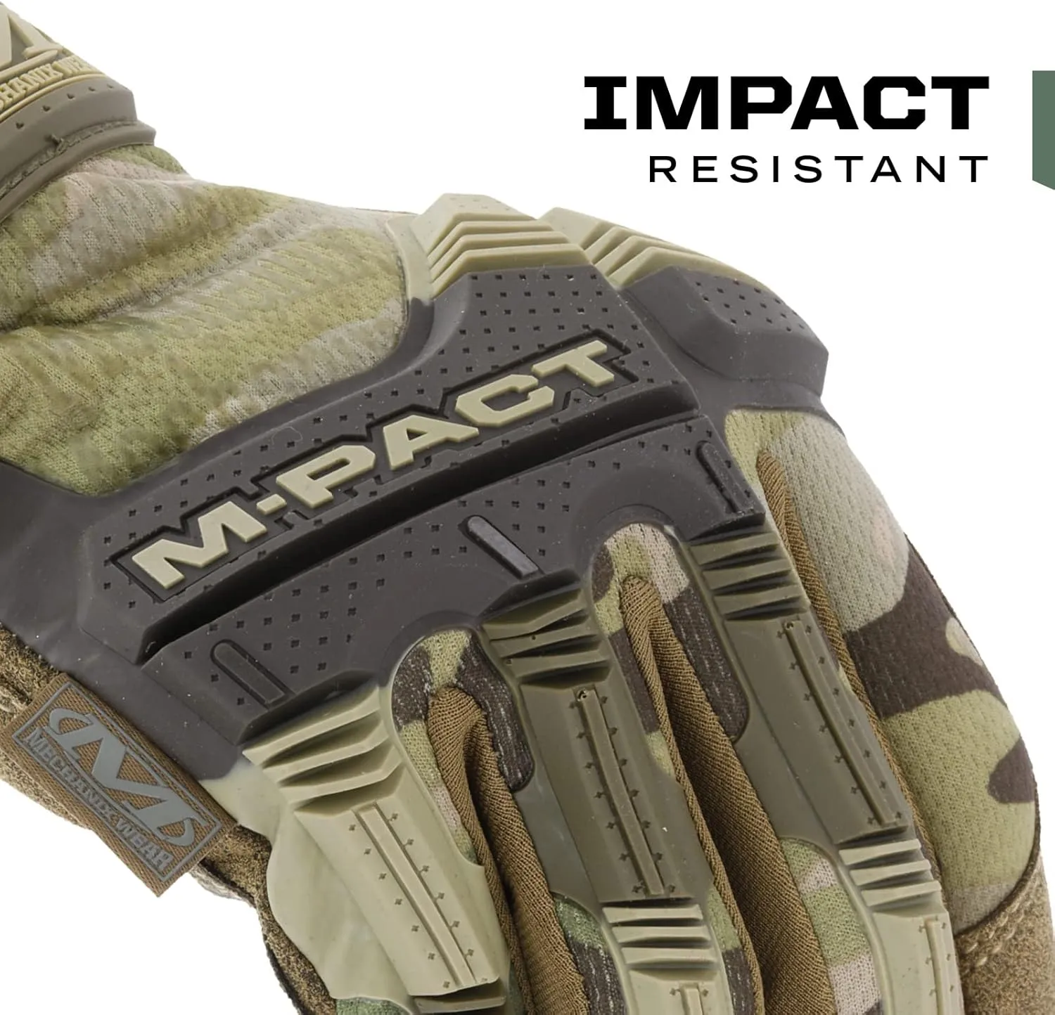 Mechanix Wear: M-Pact Tactical Gloves with Secure Fit, Touchscreen Capable Safety Gloves for Men, Work Gloves with Impact Protection and Vibration Absorption (Camouflage - MultiCam, X-Large)