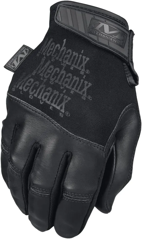 Mechanix Wear Tactical Specialty Recon Gloves - Heavy Duty - Slim-Fitting Leather Work Gloves - Touchscreen Compatible - Machine Washable - Medium - Covert Black
