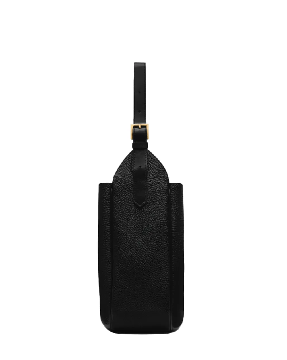 Medium Leather Monarch Hobo Bag in Black