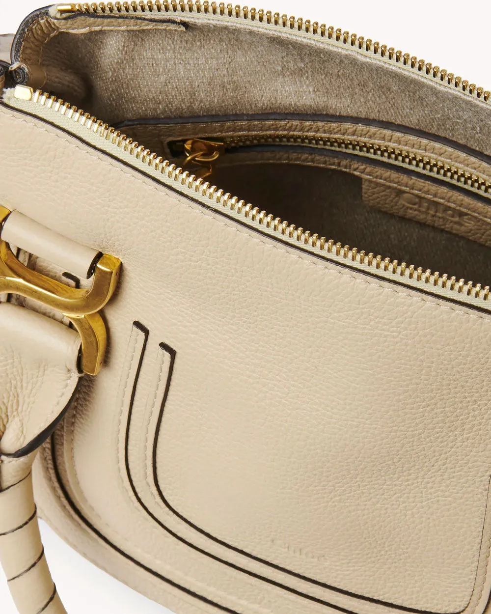 Medium Marcie Satchel in Root Beige